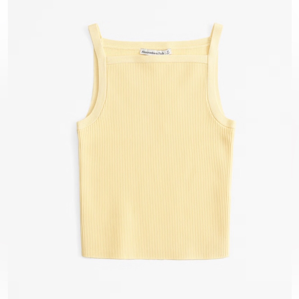 ONLY WORN ONCE WOMEN'S ABERCROMBIE SUNNY YELLOW OTTOMAN HIGH-NECK TOP